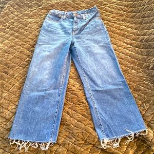 Slim Wide-Leg Crop Madewell Jeans size 30